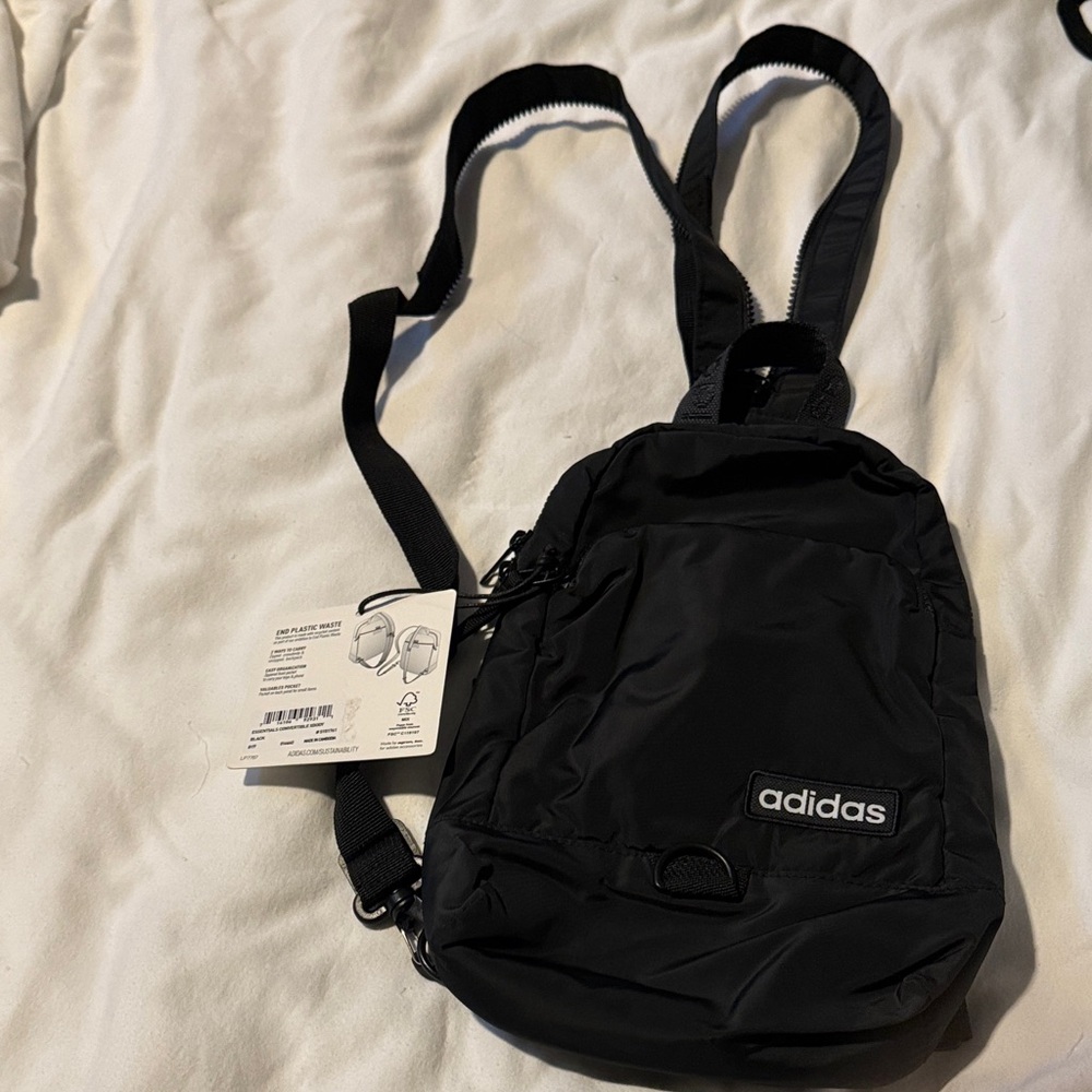 Adidas Black Belt Bag for Men